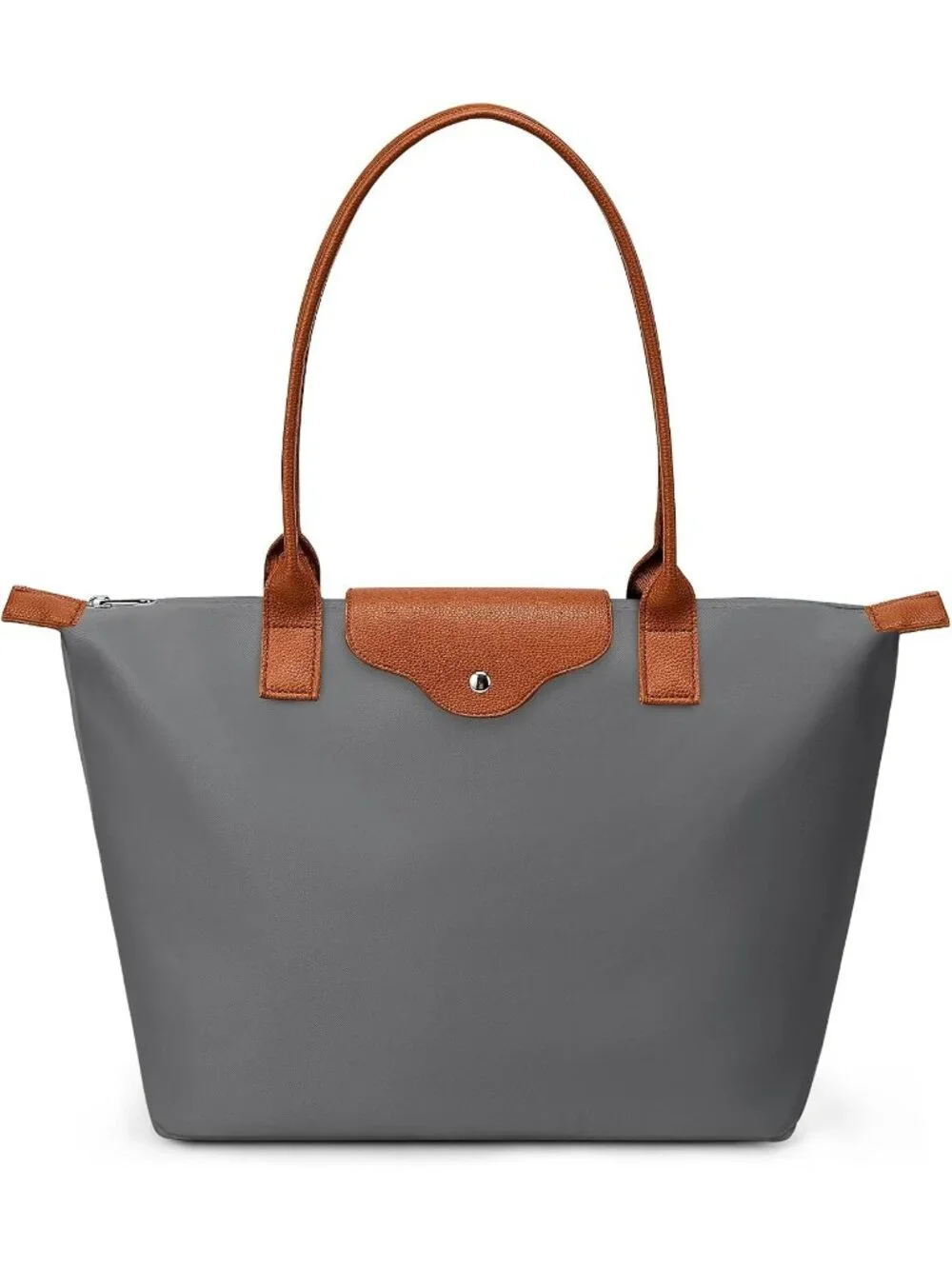 👜Women's Blue Grey Nylon Tote Bag Large Capacity Shoulder Handbag With Zipper